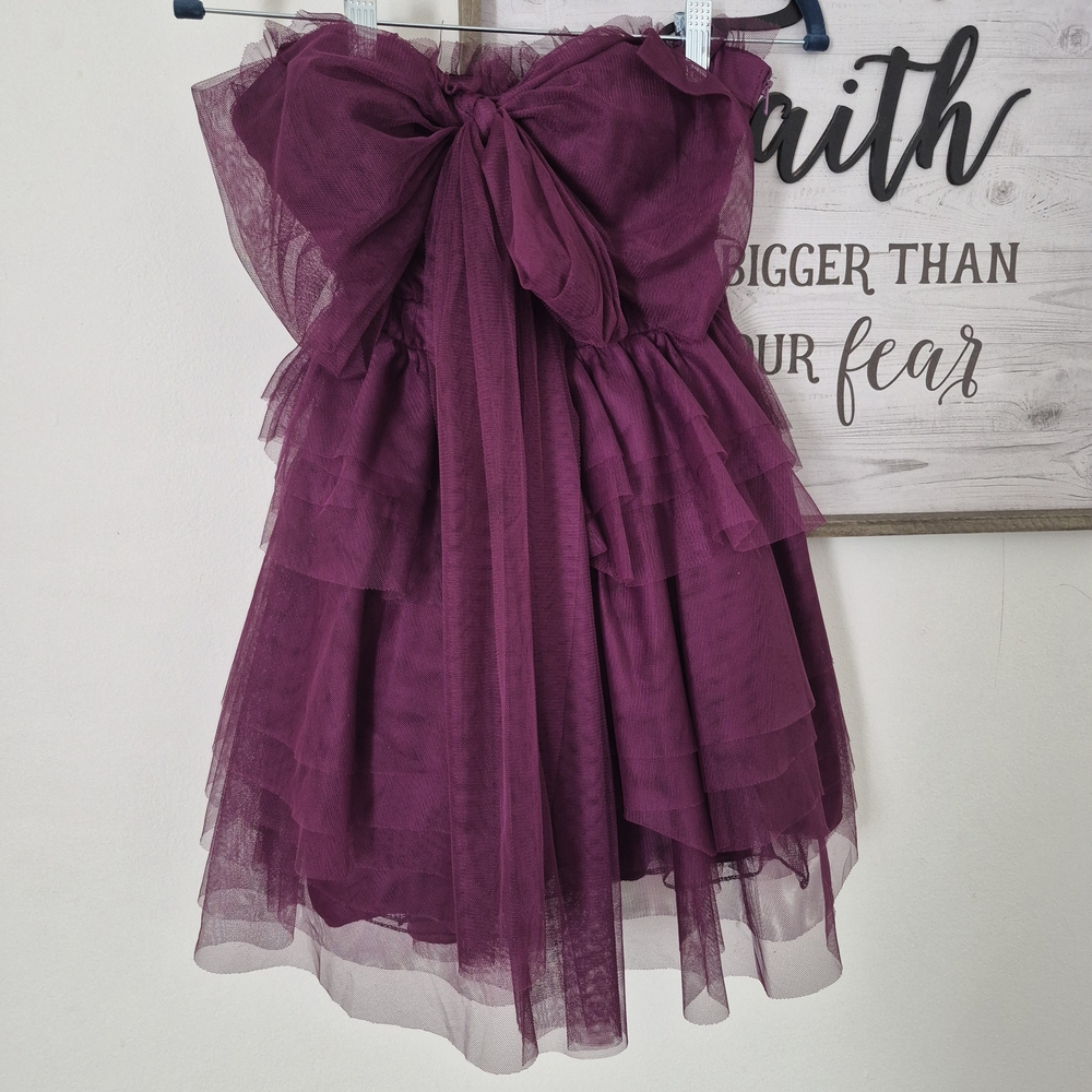 City Studio Fuchsia Tulle Dress